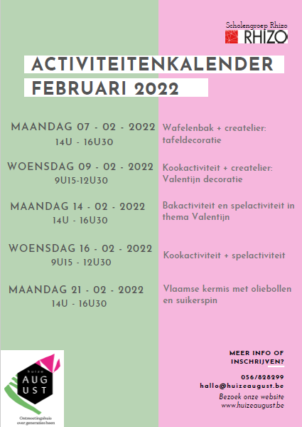 Activiteitenkalender februari 2022