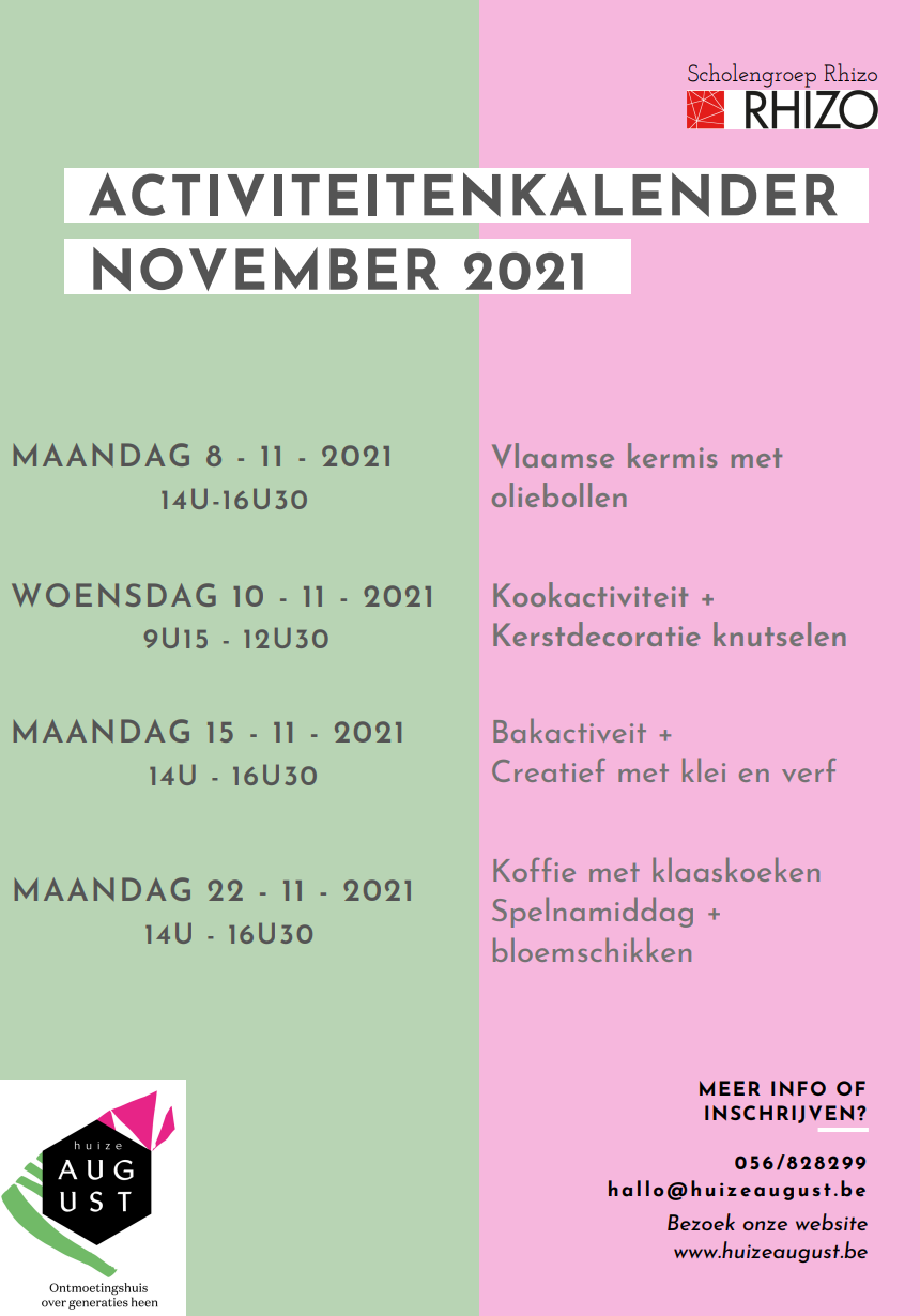 Activiteitenkalender november